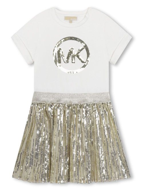 Sequin-embellished minidress - White