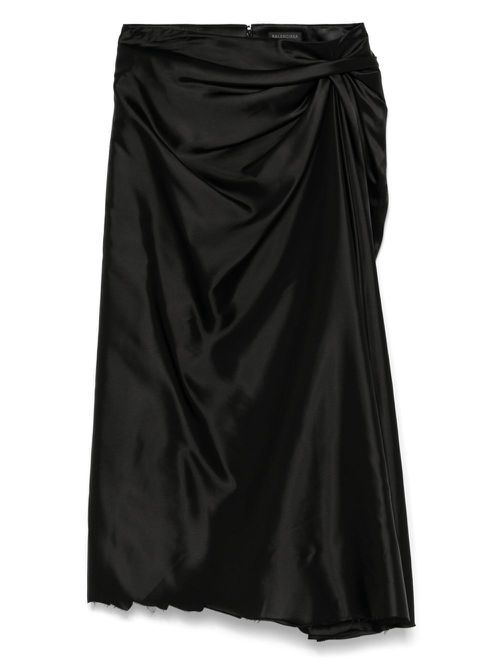 Satin midi dress - Black