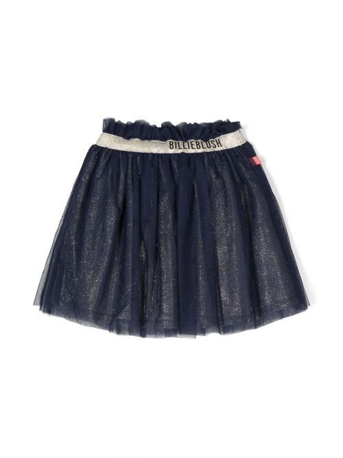 Logo-embossed skirt - Blue
