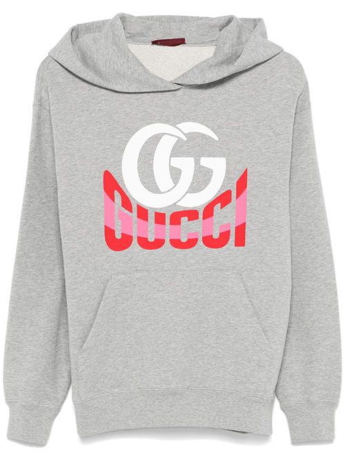 Logo-print hoodie - Grey