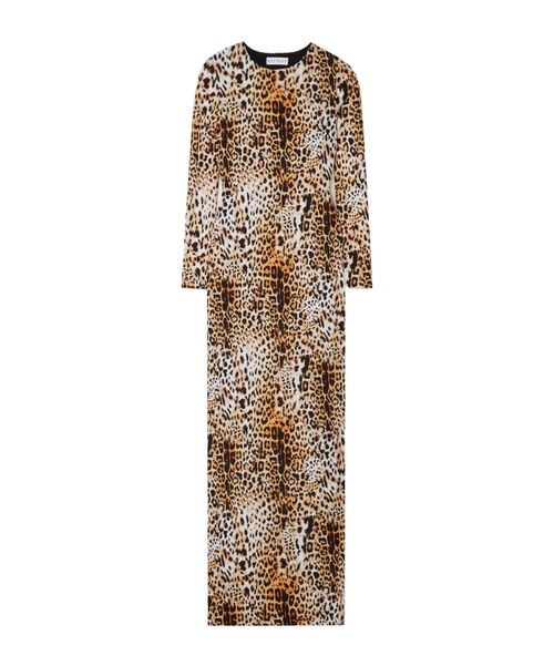 Open-back leopard-print stretch-jersey maxi dress