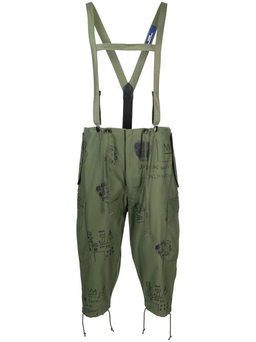 X Jean-Michel Basquiat cropped pants - Green