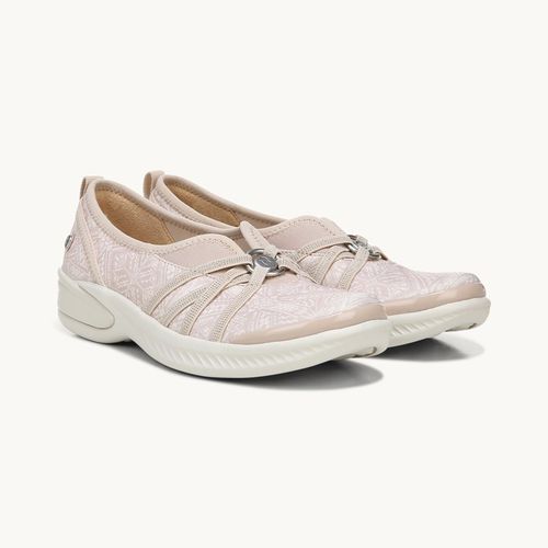 For Niche Slip On Shoes Beige Batik Fabric