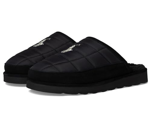 POLO RALPH LAUREN Men's Reade Scuff II Slippers Black/Paper White