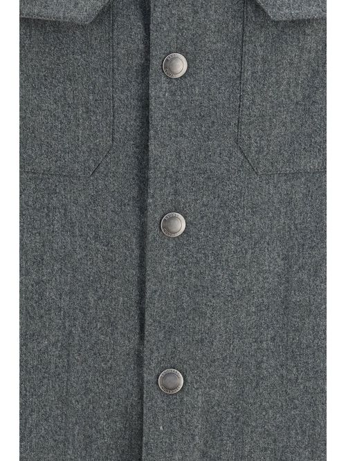 Virgin Wool Fleece Shirt — Green