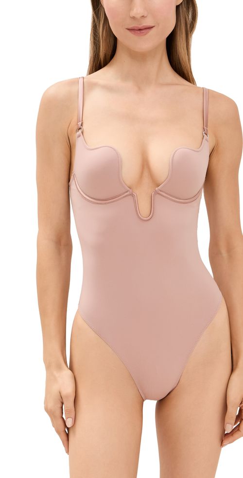 Le Stretch Micro U-Plunge Bodysuit Tan