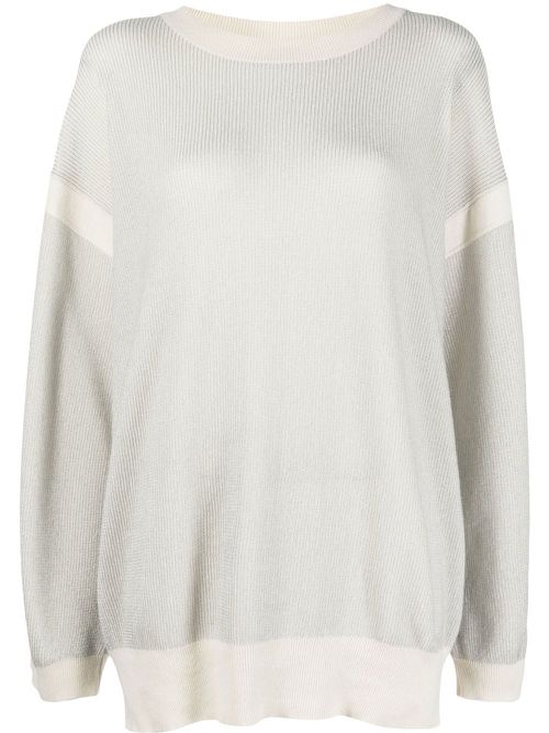 Drop-shoulder oversized jumper - Neutrals
