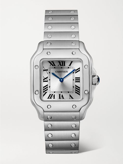 Santos De 34.5mm Stainless Steel Watch - Gray