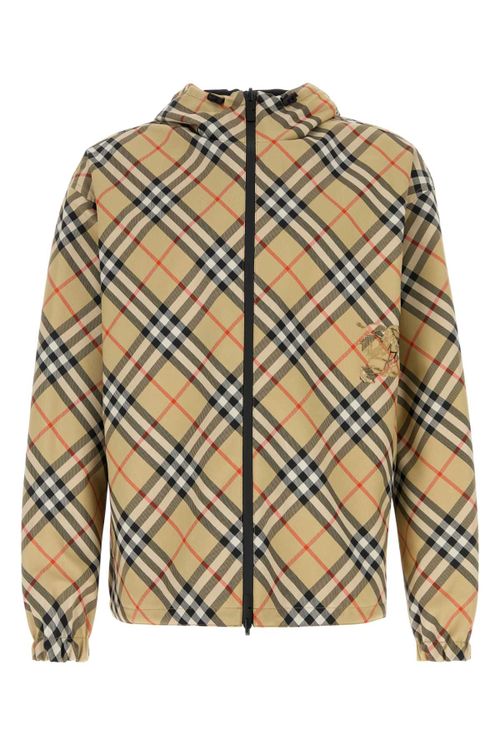 Reversible Check Jacket — Beige