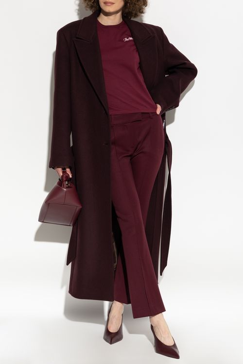 Wool Coat, Women's, Burgundy