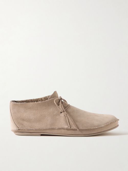 Tyler Shearling-lined Suede Ankle Boots - Neutrals