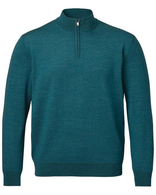   Merino Wool Zip Neck Sweater