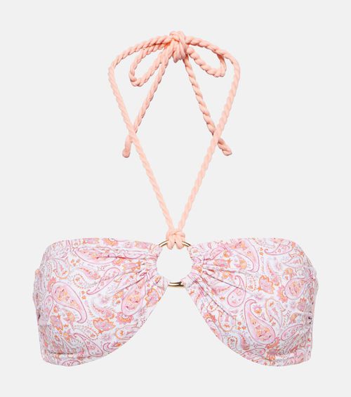 Muskmelon Bay paisley bandeau bikini top