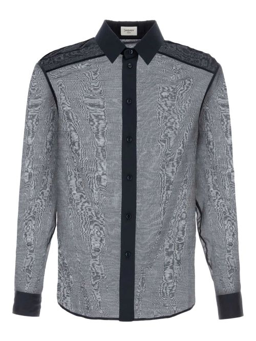 Silk Jacquard Shirt — gray