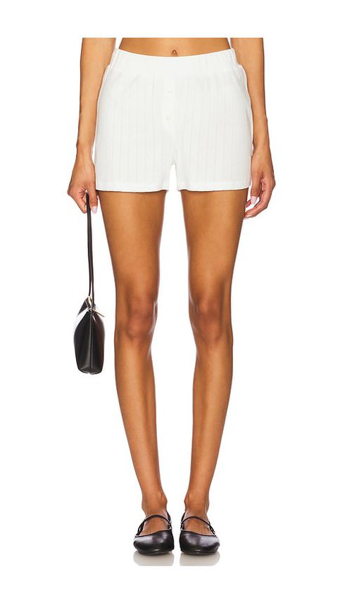 VIR VITA Pointelle Short in White.  XS. Also in L, M