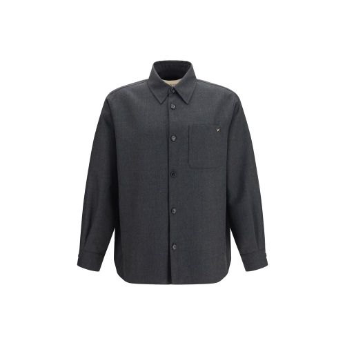Wool-Blend Shirt — Gray
