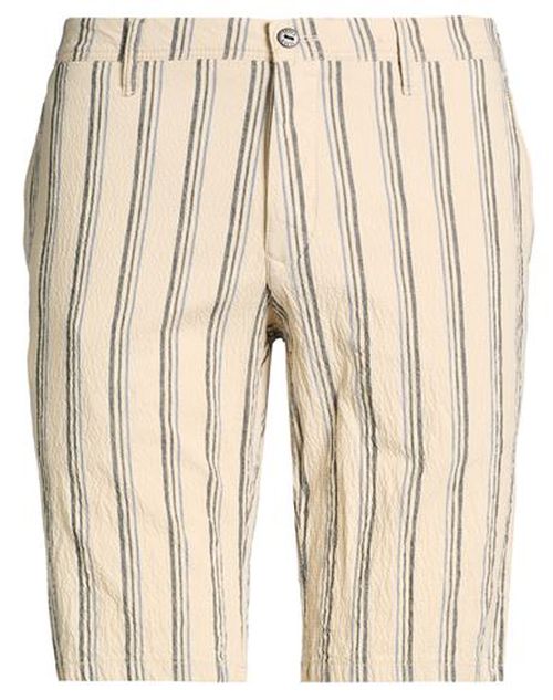 Man Shorts & Bermuda Shorts Beige Size 33 Cotton, Linen, Elastane