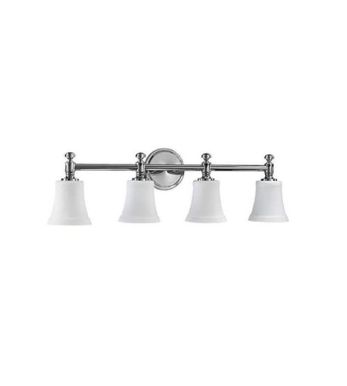 Quorum Rossington 4-Light 9" Bathroom Vanity Light in Aged Brass with