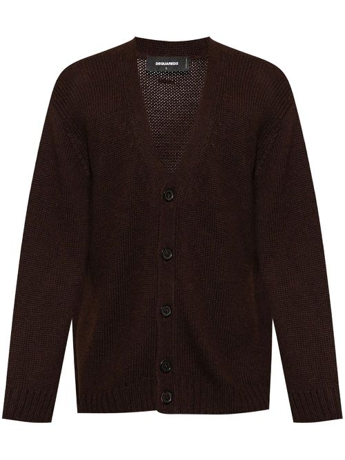 Alpaca wool cardigan - Brown