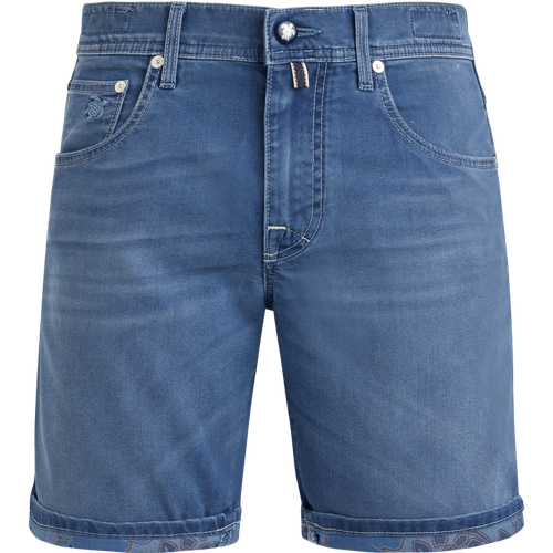 Men 5-pockets Denim Bermuda Shorts Tropical Turtles - Bermuda - Garonne - Blue