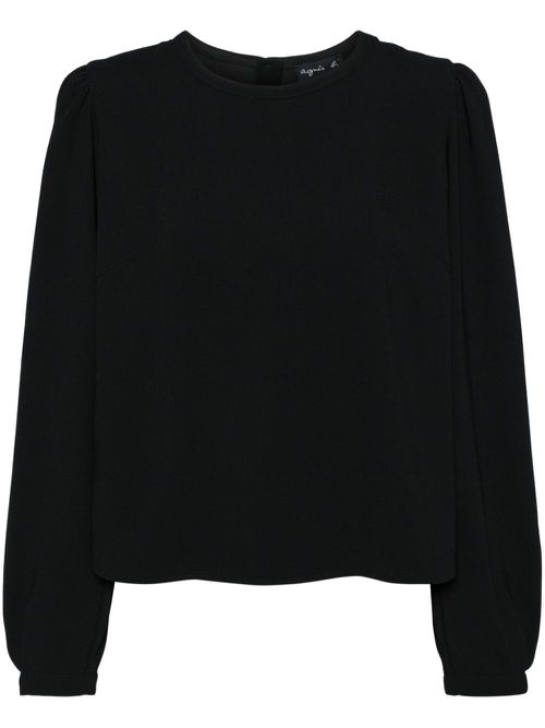 Round neck top - Black