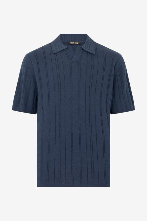 Blue Ribbed Polo - Male T