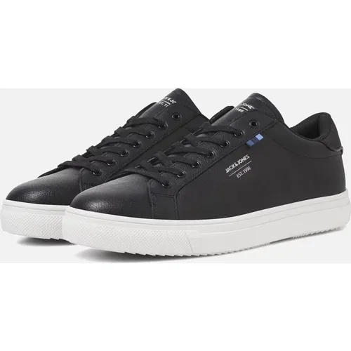 Men's Jack & Jones Mens Bale Pu Trainers - Black/Grey