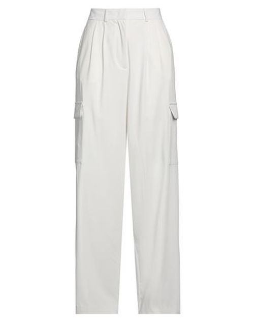 Woman Pants Off white Size S Polyester, Viscose, Elastane