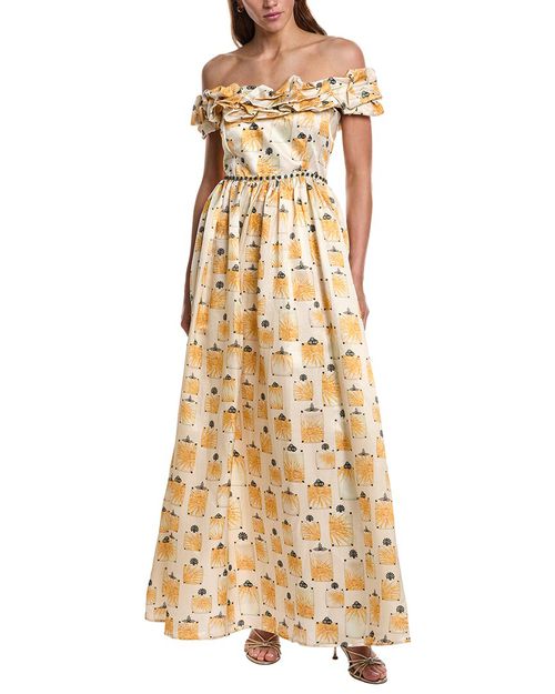 Bisuteria Linen & Silk-Blend Maxi Dress