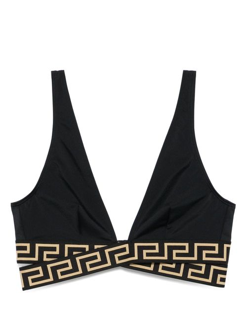 Greca-print Bikini Top