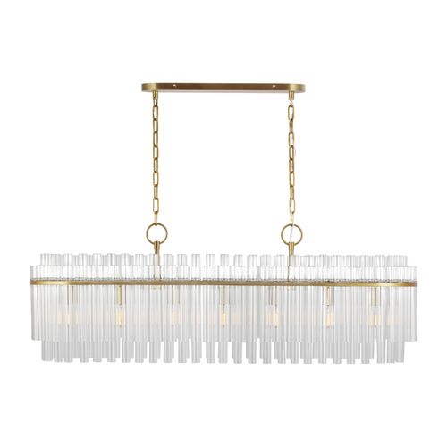 Beckett 7-Light Chandelier in Burnished Brass by Chapman & Myer