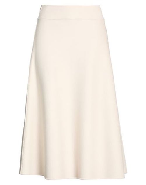 Woman Midi skirt Cream Size 6 Virgin Wool
