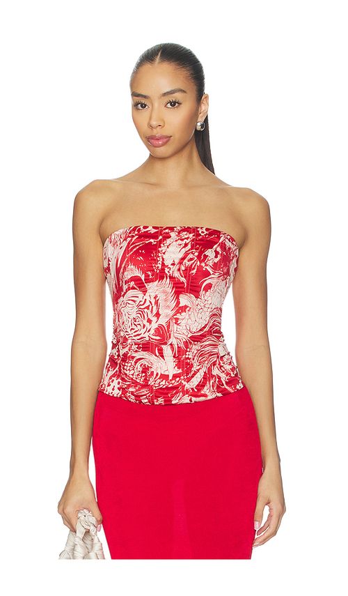 Miaou BIKINI-OBERTEIL MIT BUSTIER LIBRA in Red. Größe M. Also in L