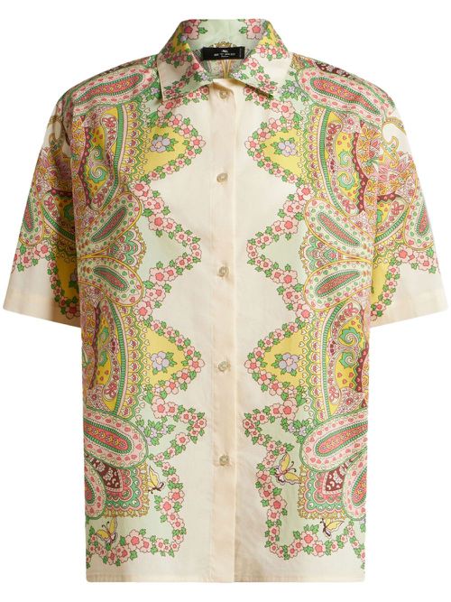 Floral-print shirt - White
