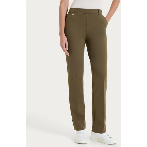 Women's Straight Trousers Dark Green