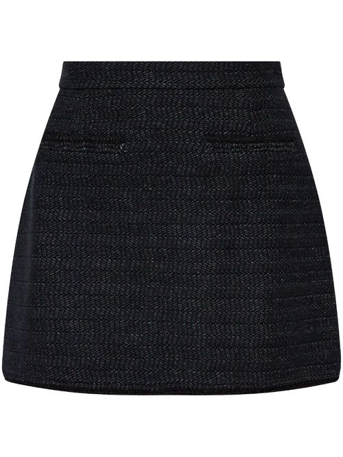 Tweed mini skirt - Black