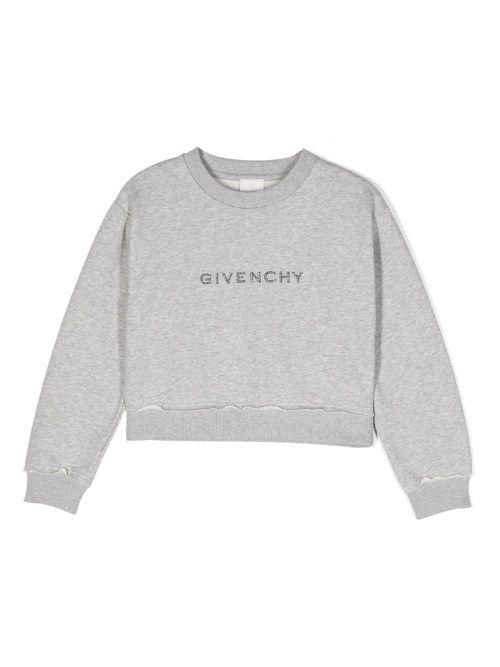 Logo-embroidered crew-neck sweatshirt - Grey