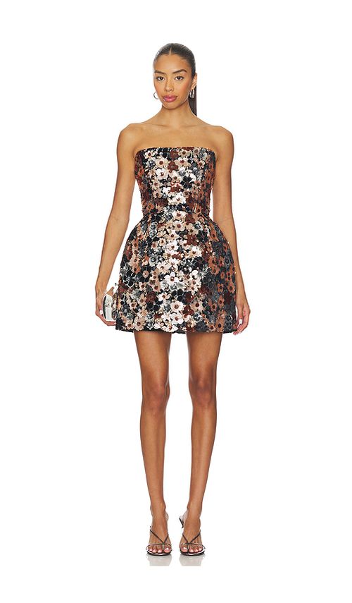 Bronx and Banco Maraya Sequin Mini Dress in Beige. XL. Also in XS, S