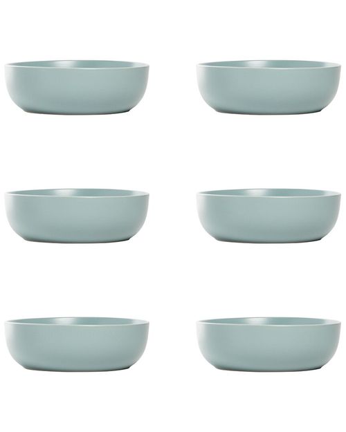 Set Of 6 Wazee Matte Coupe Dinnerware Bowls