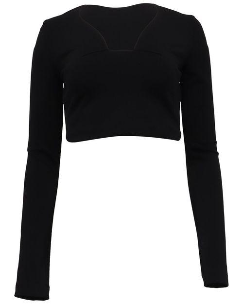 Long Sleeve Crop Top, Size Fr; 36 (Authentic Pre-Loved)
