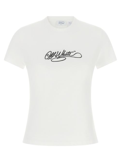Logo-Embroidered Cotton T-Shirt — White