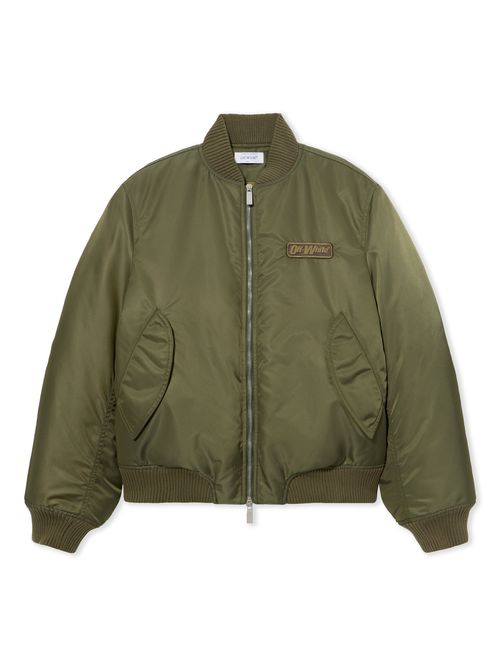Off-white Embroidered Nylon Bomber Jacket - Female Outerwear Beech