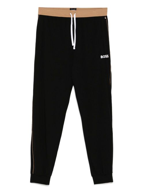 BOSS logo-print track pants - Black