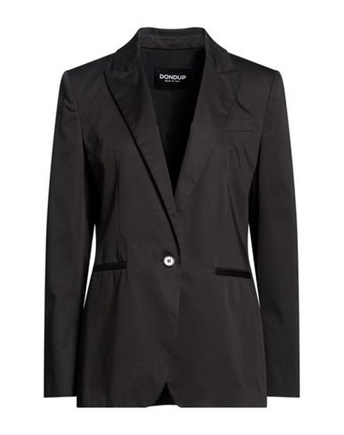 Woman Blazer Black Size 10 Cotton, Silk, Elastane