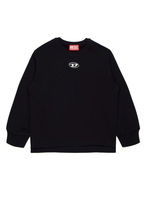 Oval D cotton sweatshirt - Black