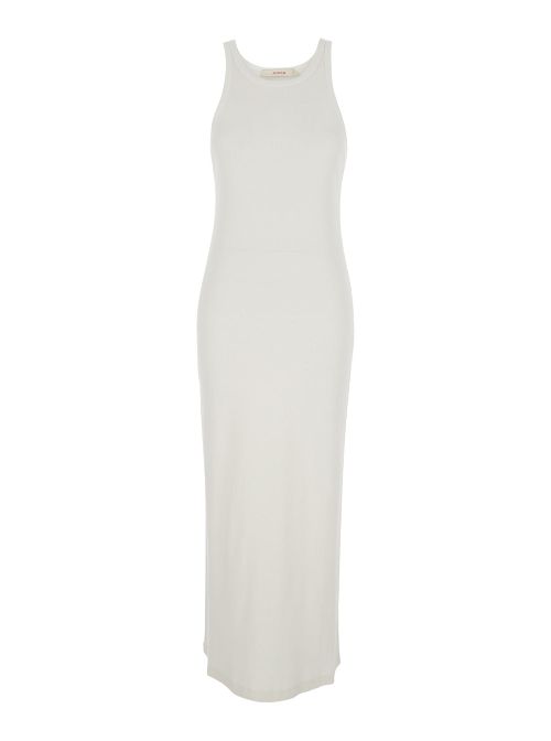 Viscose Sleeveless Dress — White