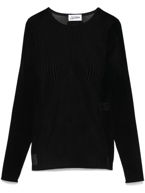 The Morphing Pinstripes top - Black