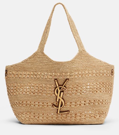 Icare Medium raffia tote bag