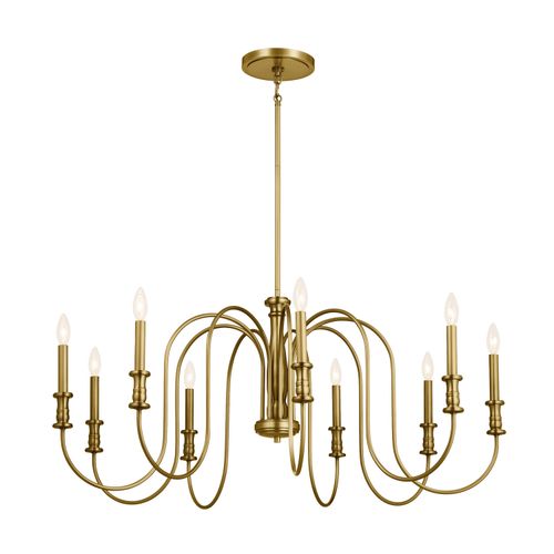 Karthe 9-Light Transitional Chandelier in Natural Bra
