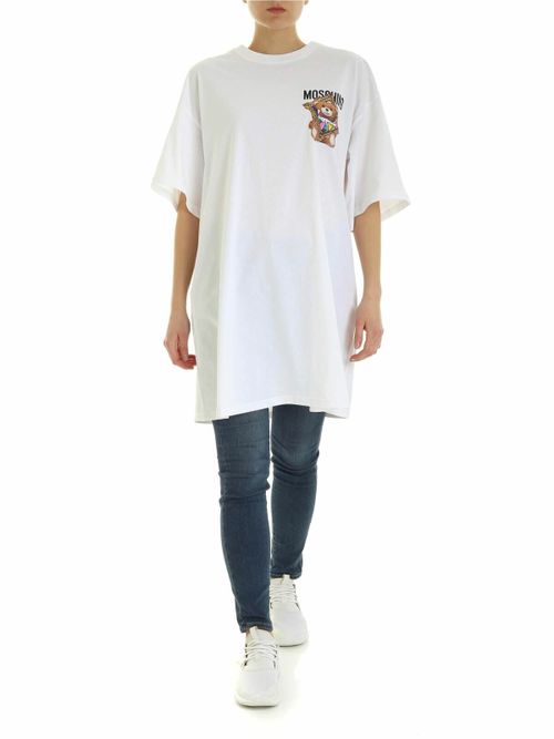Teddy Bear Frame oversize T-shirt in white